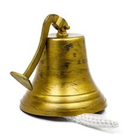 Golden antique brushed brass marine decorative boat Functional bell brass Clapper Rustic antique finishing - Wrecked Bell, 본상품