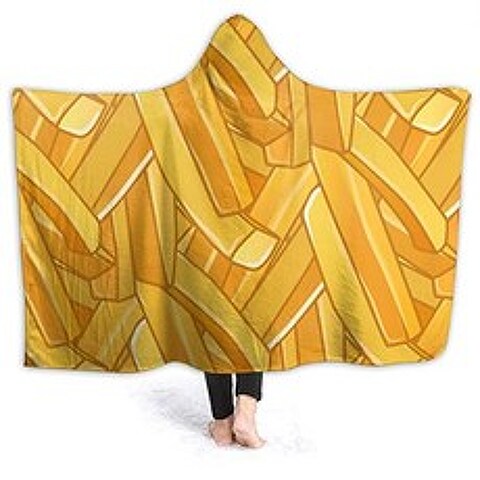 ARTIEMASTER French Fry Design Hooded Blanket Soft and Lightw (French Fry Design 80