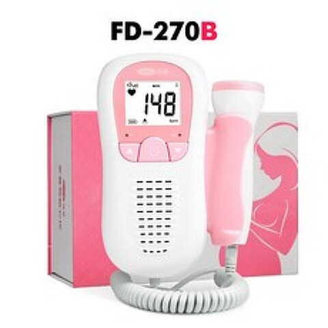 Cofoe 도플러 태아 심장 박동 모니터 홈 임신 아기 모니터 태아 소리 초음파 감지기 건강 관리를위한 LCD 디스플레이, FD-270B, 중국