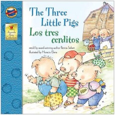 스페인어원서 어린 돼지 3마리 LosTres Cerditos 2개 국어를 할 수 있는 동화책—어린 독자를 위한 삽화가 있는 고전적인 어린, 단일옵션