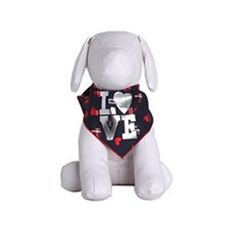 Valentines Day Dog Bandanas with Hearts and Love Designs Fits Medium to Large Sized (Large LOVE), Large, LOVE