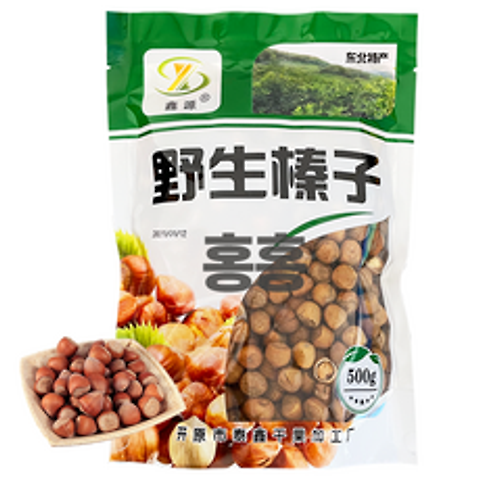 홍홍 중국식품 중국 볶은개암 작은알(소) 헤이즐넛 깨금 견과류, 500g