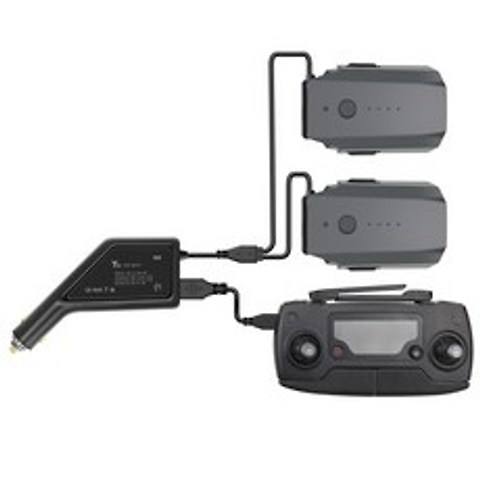 USB 포트 원격 컨트롤러 부품 DJI Mavic Pro 용 야외 듀얼 배터리 차량용 충전기 고속 충전 지능형