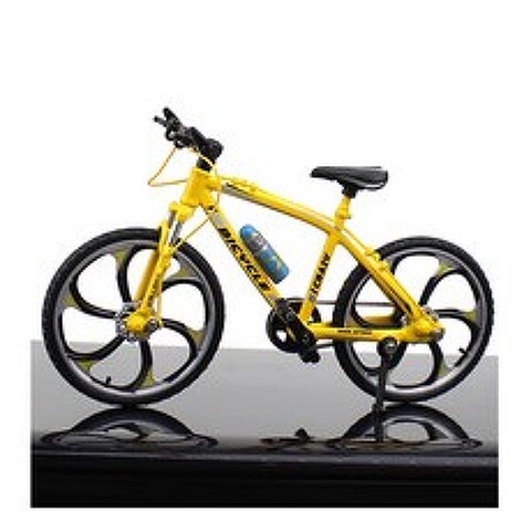크리에이티브 미니 합금 자전거 모델, 산악 자전거 노란색개