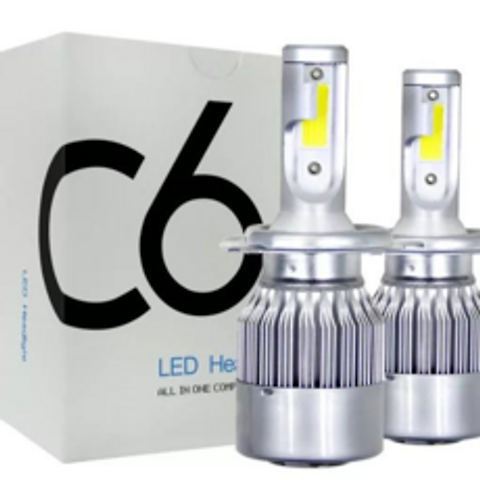 C6 LED 헤드라이트 (H7 6000K) 자동차 전조등 (좌우 1세트), 1팩, H7타입