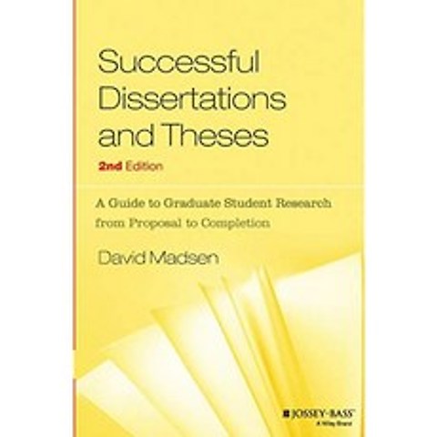 성공적인 논문 및 논문 : 제안서에서 완료까지 대학원생 연구 가이드 2 판 (Jossey-Bass 고등 및 성인, 단일옵션