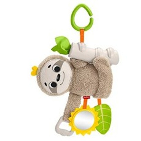 Fisher-Price Slow Much Fun Stroller Sloth 0+ kids BrownYellowGreen, One Color_One Size, 상세 설명 참조0, 상세 설명 참조0