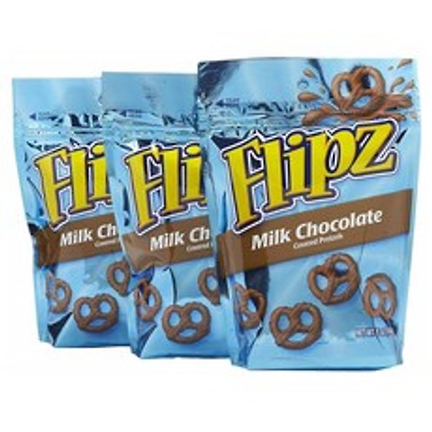 Flipz 플립즈 밀크 초콜릿 코팅 프레첼 5oz(141g) 3팩, 141g