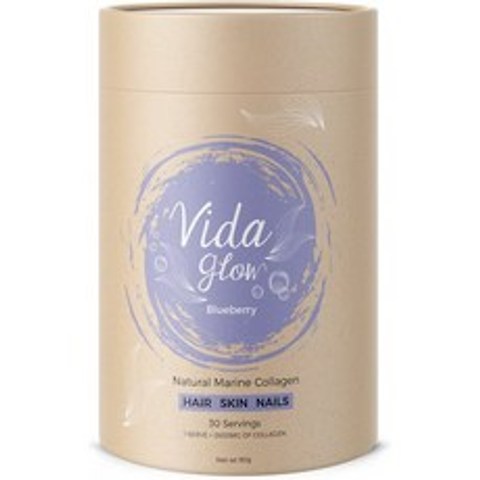 Vida Glow 100% 천연 마린 콜라겐 블루베리 향(30 x 3그램 서빙):, 1, 단일옵션