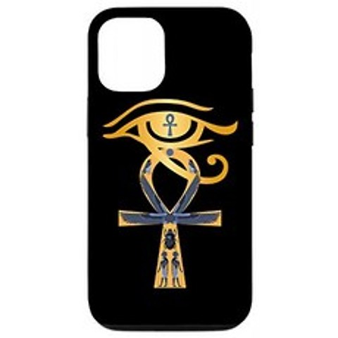iPhone 12/12 Pro 고대 이집트 God Eye of Horus Ankh 이집트 상징 케이스, 단일옵션