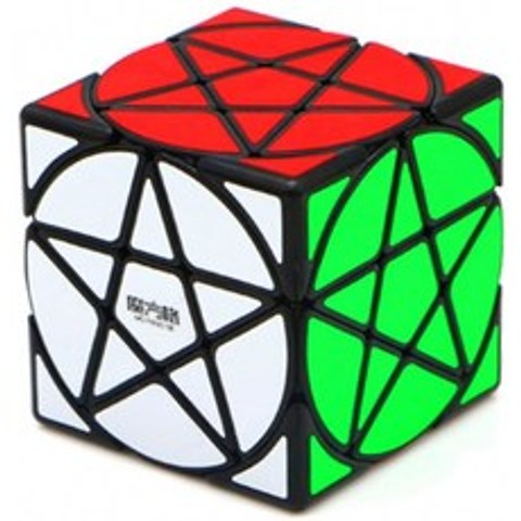 CuberSpeed Qiyi Pentacle Cube Black Speed Cube QiYi MoFangGe Pentacle Cube:, 단일옵션, 1