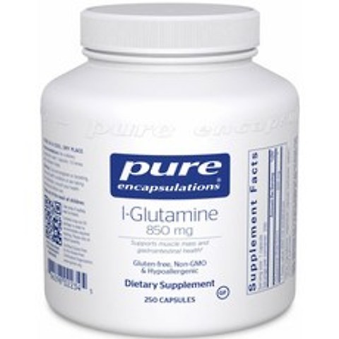 Pure Encapsulations L-Glutamine 퓨어인캡슐레이션 L 글루타민 아미노산 850mg 250정