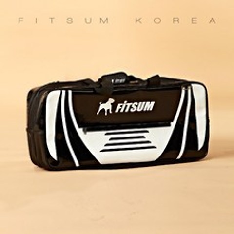 핏섬 [FITSUM] 배드민턴가방 2단 사각가방 BAG2003 배드민턴&테니스&스쿼시 가방, 화이트/블랙
