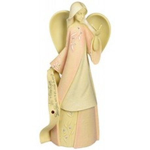 Enesco Foundations January 월간 Angel Figurine 7-1 / 2-Inch, 단일옵션