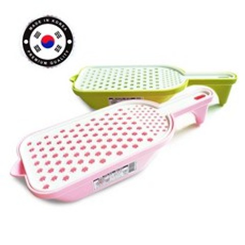 KOREA 들국화 강판 감자강판 이유식강판 손잡이강판대, 들국화강판-핑크
