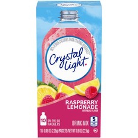 Crystal Light 드링크 믹스 라즈베리 레모네이드 10개입, 22.6g, 1개