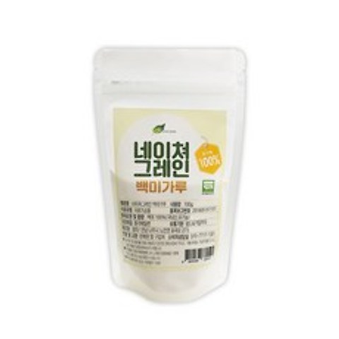 네이쳐그레인 유기농 초기이유식재료 미음용 베이킹용 백미쌀가루 100g