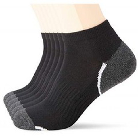 Dim Bundle Socquette Courte X6 Socks Black (Noir 0hz) 39/42 (Pack of 6) for Men, 단일옵션
