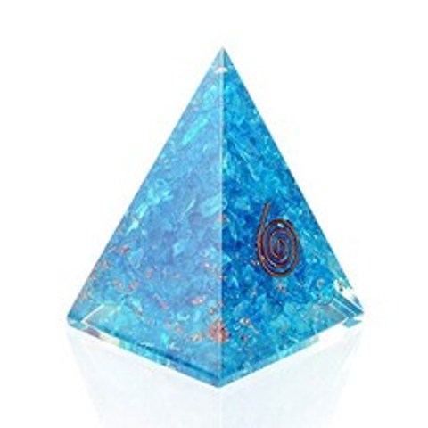 치유와 석양과 돌선과 함께 오르온 피라미드 - Aquamarine Orgone EMF Protection-Chakra 균형 - 긍정적 인 에너지를위한 Nubian 피라미드 -, 본상품, 본상품