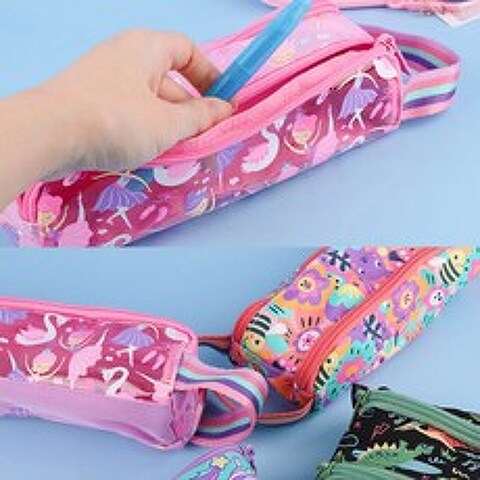 초등학생 인기템 스미글 지퍼 필통 4Color 입학선물, 핑크
