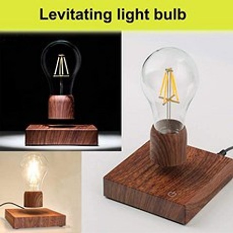 Magnetic Levitating Floating Wireless LED Light Bulb Desk Lamp for Unique Gifts Room Decor Night Light Home Office Decor Desk Tech Toys, 본상품