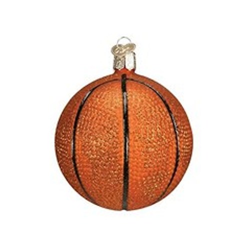 오래 된 세계 크리스마스 유리 프랑스 s-hook 및 선물 상자 스포츠 컬렉션 (농구) (Basketball), Basketball, Basketball
