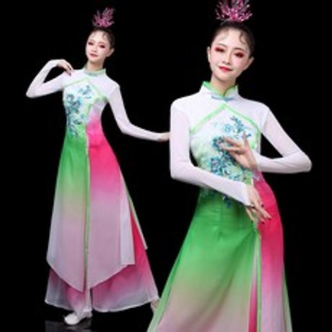 댄스복 우산춤 부채춤 공연복 여성나풀거리는 2020뉴, C01-XS