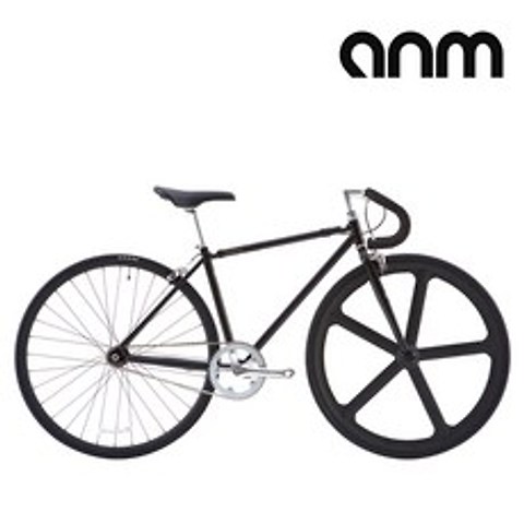 [ANM] 스털링 크로몰리 클래식 픽시 자전거, 430mm, 블랙