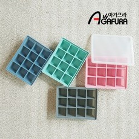 아가프라 실리콘 이유식 큐브(1+1) 30ml+60ml, 이유식 큐브(핑크) 30ml+60ml