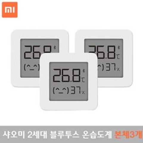 샤오미 미지아 고밀도 블루투스 LCD 온습도계 2세대 APP연동, 3개