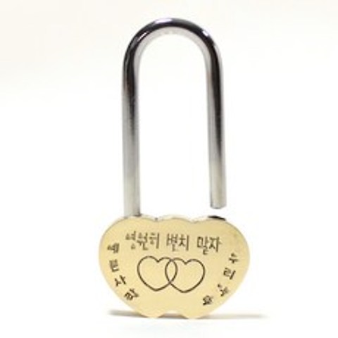 [러브열쇠] 절대 열리지 않는 사랑의열쇠 사랑의자물쇠 러브열쇠 러브키 잠금장치 연인 우정 커플 자물쇠 (러브열쇠)