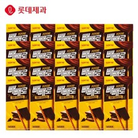 롯데제과 누드 빼빼로, 50g, 20개