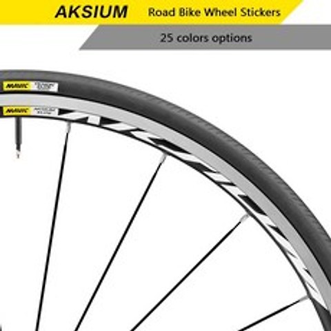 Mavic AKSIUM 도로 자전거 카본 휠 레이스 사이클링 자전거 림 데칼 방수 태양 증거에 대한 두 바퀴 세트 스티커