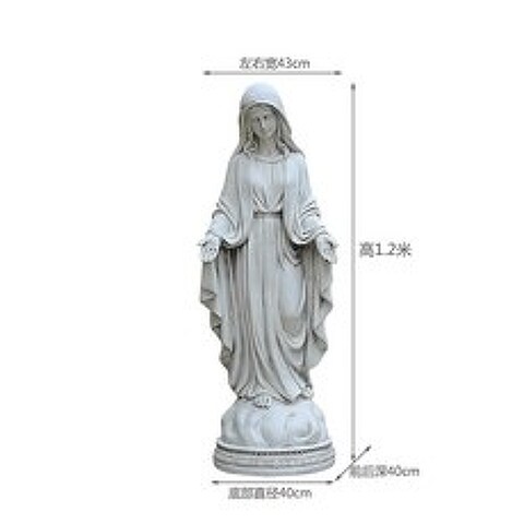 하나님 교회 가톨릭 기독교 성모 마리아 조각상 동상, B 1.2m