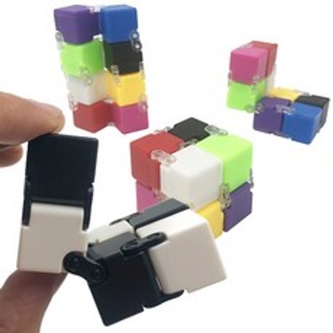 새로운 무한 접는 Rubik의 큐브 학생 손가락 교육 장난감 성인 감압 장난감 도매, 하나, 작은 컬러 플립 큐브