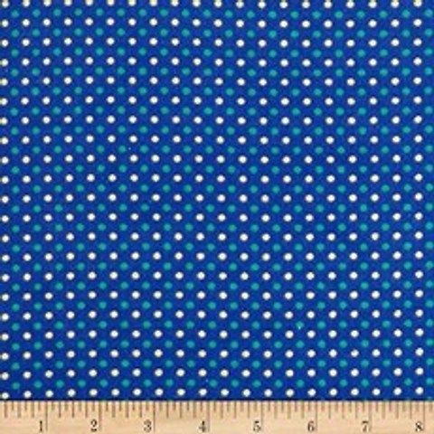 Mook Fabrics Two Tone Dot Flannel Fabric Royal Fabric By The Yard, 단일옵션