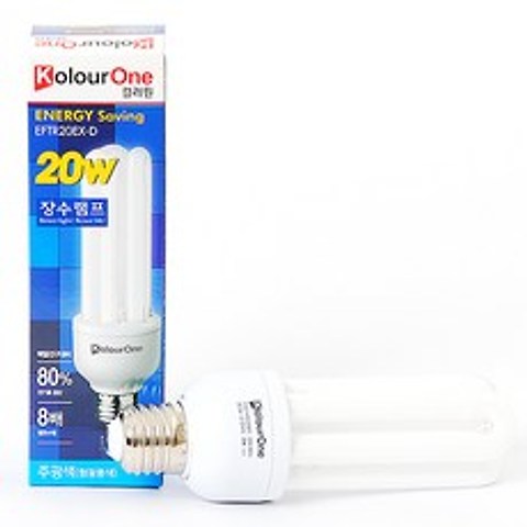 장수 삼파장 전구 램프 형광등 조명 EL 20W, 불빛색상-주광색(흰빛)