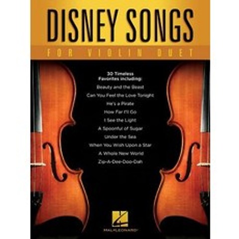 (영문도서) Disney Songs for Violin Duet Paperback, Hal Leonard Publishing Corporation