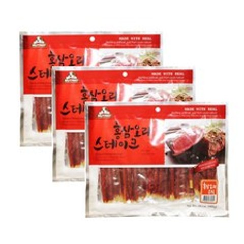 뉴트리오 홍삼 오리스틱 사사미 400gX3개 대용량 애견간식, 3개, 홍삼+오리