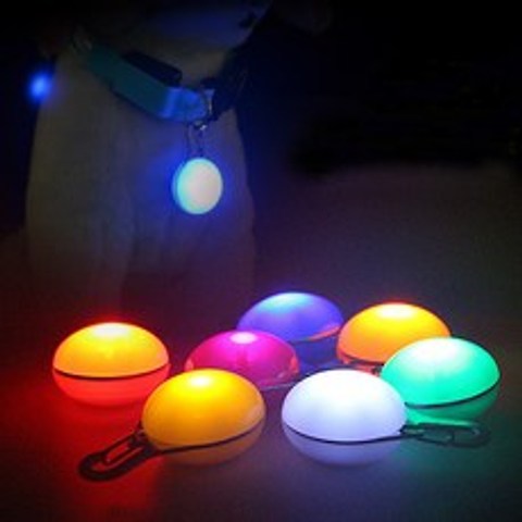 쭈쭈야 강아지 LED 펜던트 야간 산책 필수용품, 1개, 옐로우