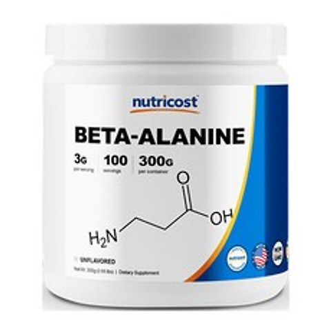 뉴트리코스트 베타알라닌 파우더 300g 1개 1서빙 3g 100회분 Beta-Alanine Powder [300 GMS]