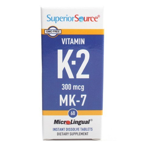 슈페리어소스 비타민 K-2 300mcg MK-7 타블렛, 60개입, 1개