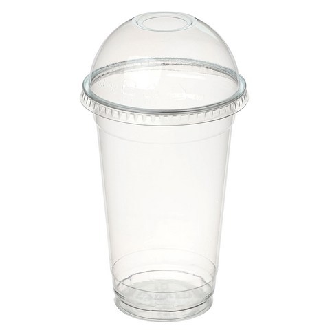 커피촌 PET컵 + 돔뚜껑, 100개, 1세트