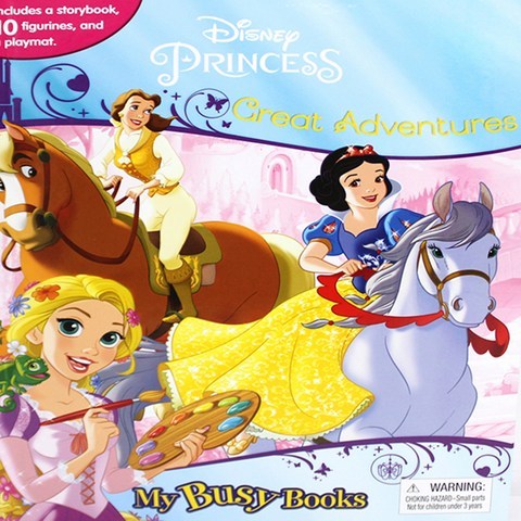 Disney Princess Great Adventures My Busy Book 디즈니 공주 대 모험 비지북, Phidal