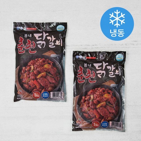 봄내푸드 춘천닭갈비 (냉동), 1kg, 2팩