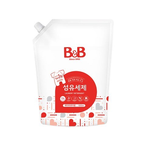 비앤비 섬유세제 캡리필 베이비파우더향 1500ml, 1개