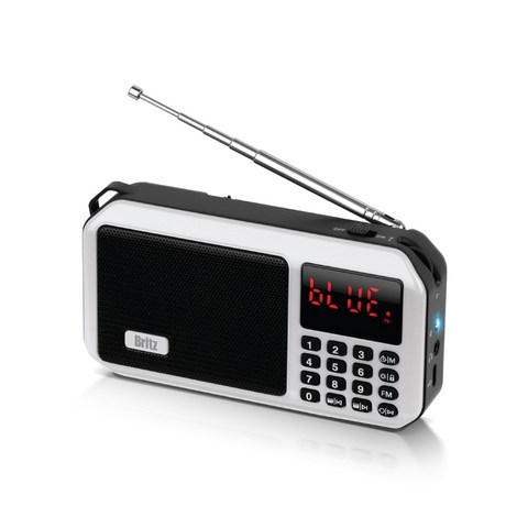 브리츠 휴대용 라디오 MP3 블루투스 스피커 BZ-LV980, 화이트