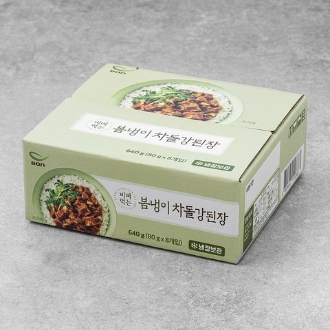 본죽 비벼먹는 봄냉이 차돌강된장, 80g, 8개