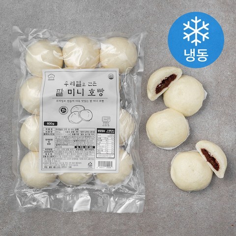 성수동베이커리 우리밀 팥 미니 호빵 (냉동), 600g, 1개
