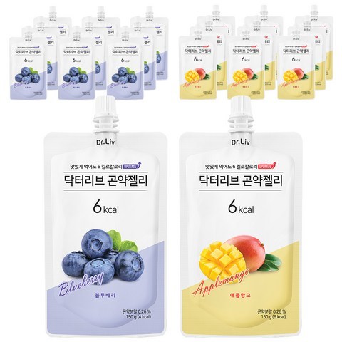 닥터리브 곤약젤리 블루베리 10p + 애플망고 10p, 1세트